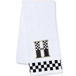 MacKenzie-Childs Monogram H Check Hand Towel< Bath & Bath Accessories