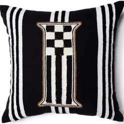 MacKenzie-Childs Monogram I Beaded Throw Pillow< Pillows, Throws, & Cushions