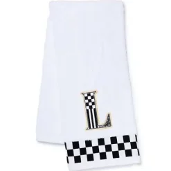 MacKenzie-Childs Monogram L Check Hand Towel< Bath & Bath Accessories