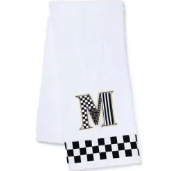 MacKenzie-Childs Monogram M Check Hand Towel< Bath & Bath Accessories
