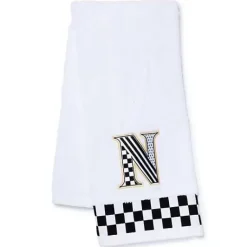 MacKenzie-Childs Monogram N Check Hand Towel< Bath & Bath Accessories