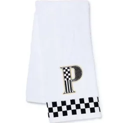 MacKenzie-Childs Monogram P Check Hand Towel< Bath & Bath Accessories