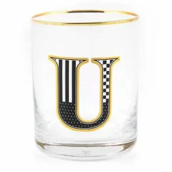 MacKenzie-Childs Monogram Tumbler - U< Holiday|Drinkware