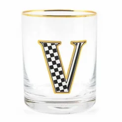 MacKenzie-Childs Monogram Tumbler - V< Holiday|Drinkware