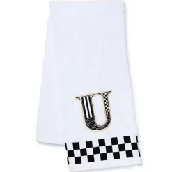 MacKenzie-Childs Monogram U Check Hand Towel< Bath & Bath Accessories