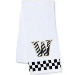 MacKenzie-Childs Monogram W Check Hand Towel< Bath & Bath Accessories