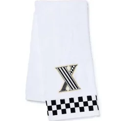 MacKenzie-Childs Monogram X Check Hand Towel< Bath & Bath Accessories