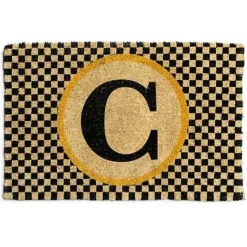MacKenzie-Childs Monogrammed C Entrance Mat< Outdoor|Rugs