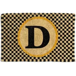 MacKenzie-Childs Monogrammed D Entrance Mat< Outdoor|Rugs