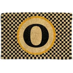 MacKenzie-Childs Monogrammed O Entrance Mat< Outdoor|Rugs