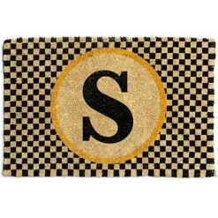 MacKenzie-Childs Monogrammed S Entrance Mat< Outdoor|Rugs