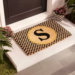 MacKenzie-Childs Monogrammed S Entrance Mat< Outdoor|Rugs
