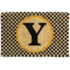 MacKenzie-Childs Monogrammed Y Entrance Mat< Outdoor|Rugs