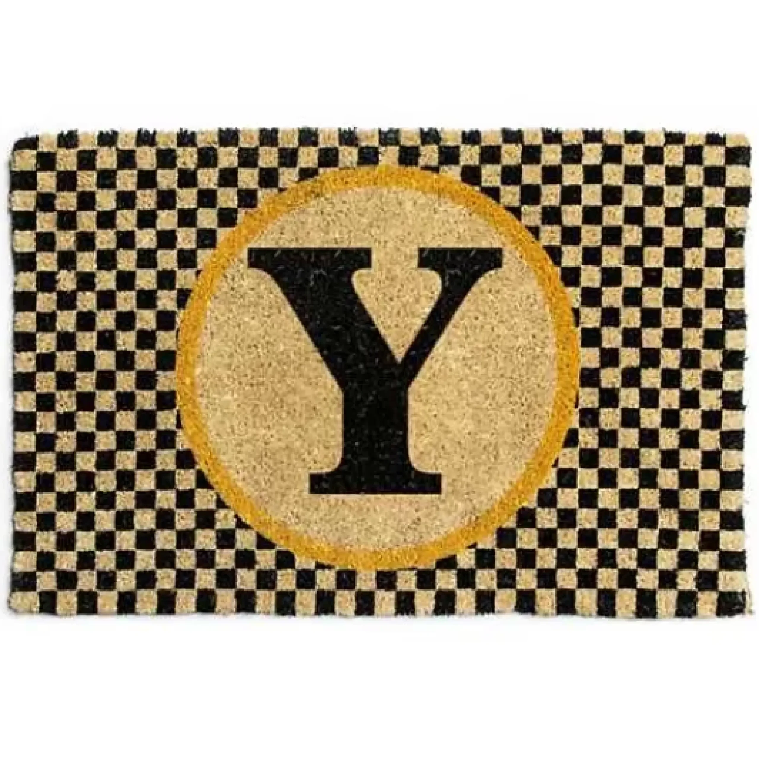 MacKenzie-Childs Monogrammed Y Entrance Mat< Outdoor|Rugs