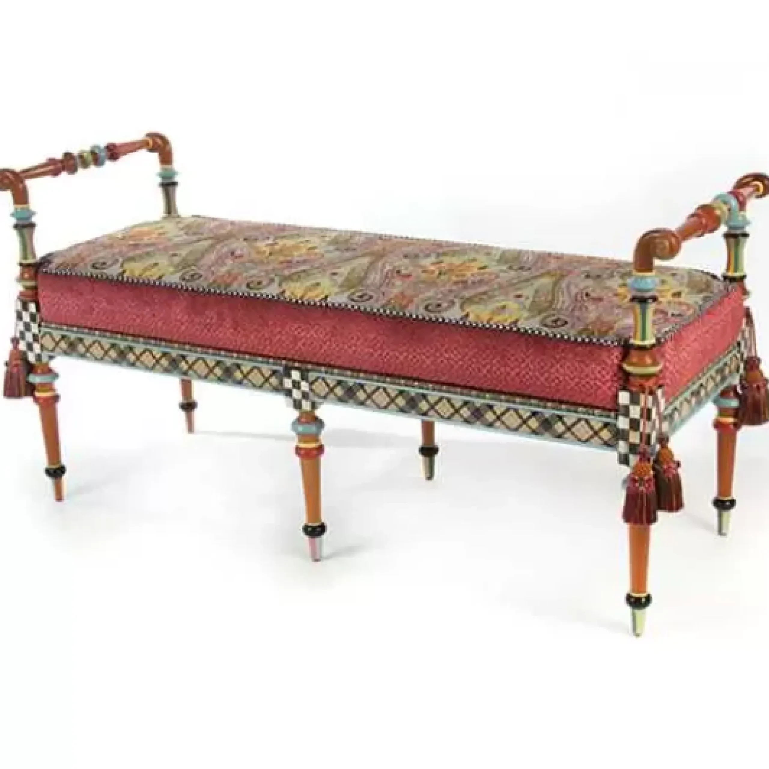 MacKenzie-Childs Musette 4' Bench< Entryway Furniture|Living Room