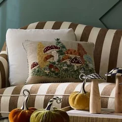 MacKenzie-Childs Mushroom Embellished Lumbar Pillow< Pillows, Throws, & Cushions