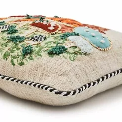 MacKenzie-Childs Mushroom Embellished Lumbar Pillow< Pillows, Throws, & Cushions