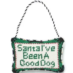 MacKenzie-Childs Needlepoint Dog Lover Ornament< Holiday