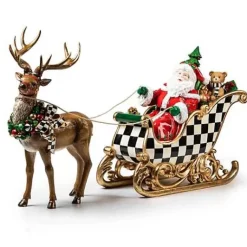 MacKenzie-Childs Night Before Christmas Santa  Sleigh< Holiday|Room Accents
