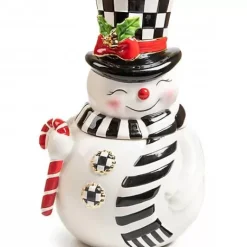 MacKenzie-Childs Nostalgia Snowman Cookie Jar< Kitchen Storage & Organization