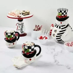MacKenzie-Childs Nostalgia Snowman Cookie Jar< Kitchen Storage & Organization