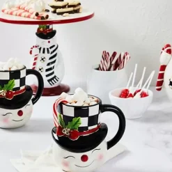MacKenzie-Childs Nostalgia Snowman Mug< Holiday|Drinkware