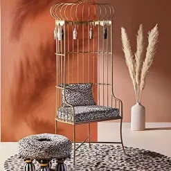MacKenzie-Childs Ocelot Tuffet< Living Room