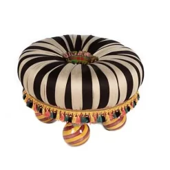 MacKenzie-Childs On Wall Street Tuffet< Living Room