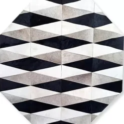 MacKenzie-Childs Parallelogram Hair On Hide 6' Octagon Rug< Rugs