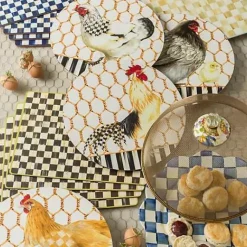 MacKenzie-Childs Parchment Check Cork Back Placemats, Set of 4< Table Accessories|Kitchen & Table Linens