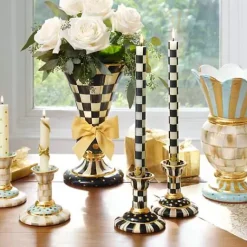 MacKenzie-Childs Parchment Check Great Vase< Room Accents