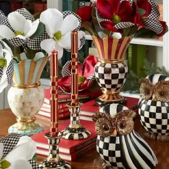 MacKenzie-Childs Parchment Check Great Vase< Room Accents