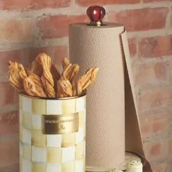 MacKenzie-Childs Parchment Check Utensil Holder< Kitchen Storage & Organization