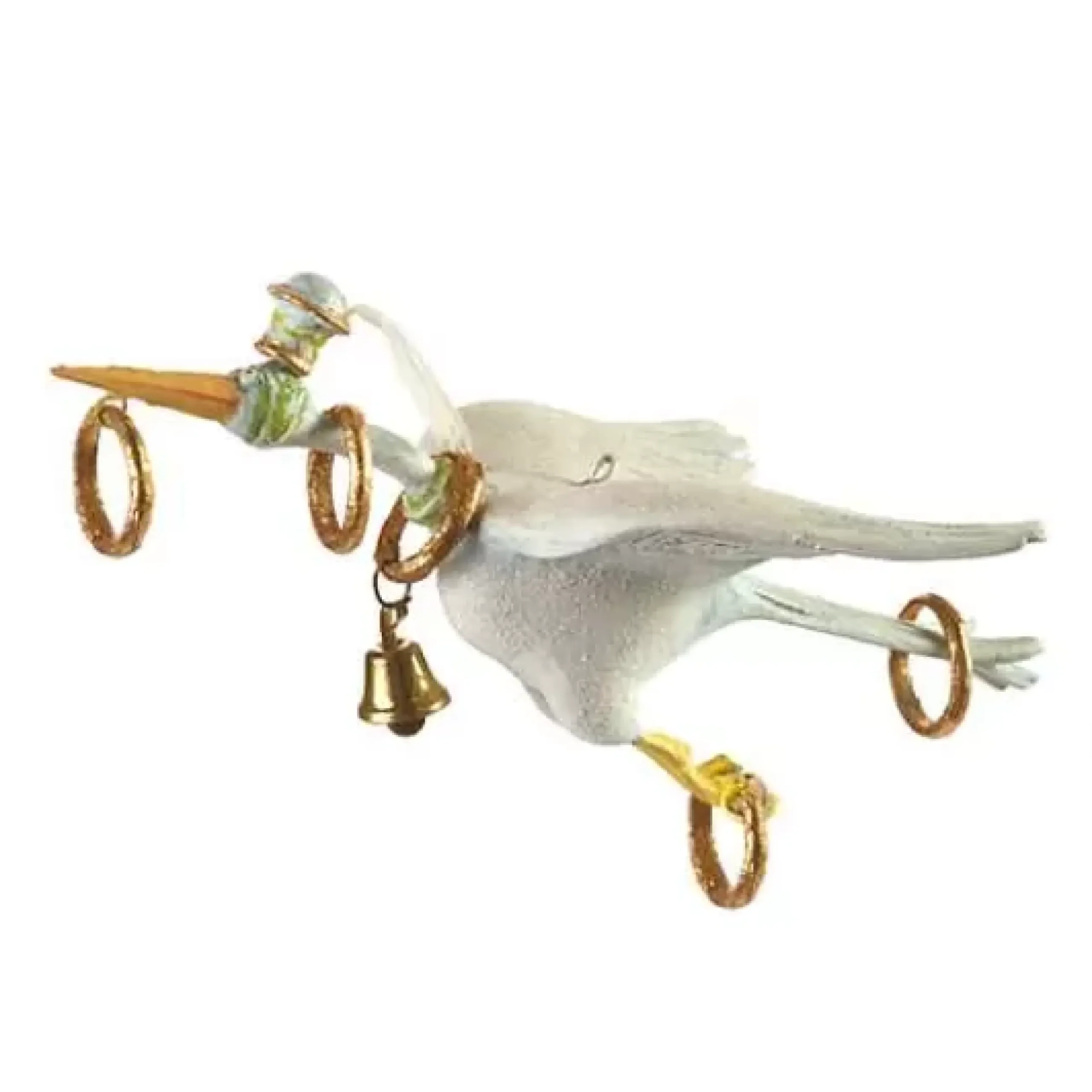 MacKenzie-Childs Patience Brewster 12 Days 5 Golden Rings Ornament< Holiday