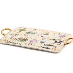 MacKenzie-Childs Patience Brewster 12 Days Ceramic Platter< Holiday|Serveware