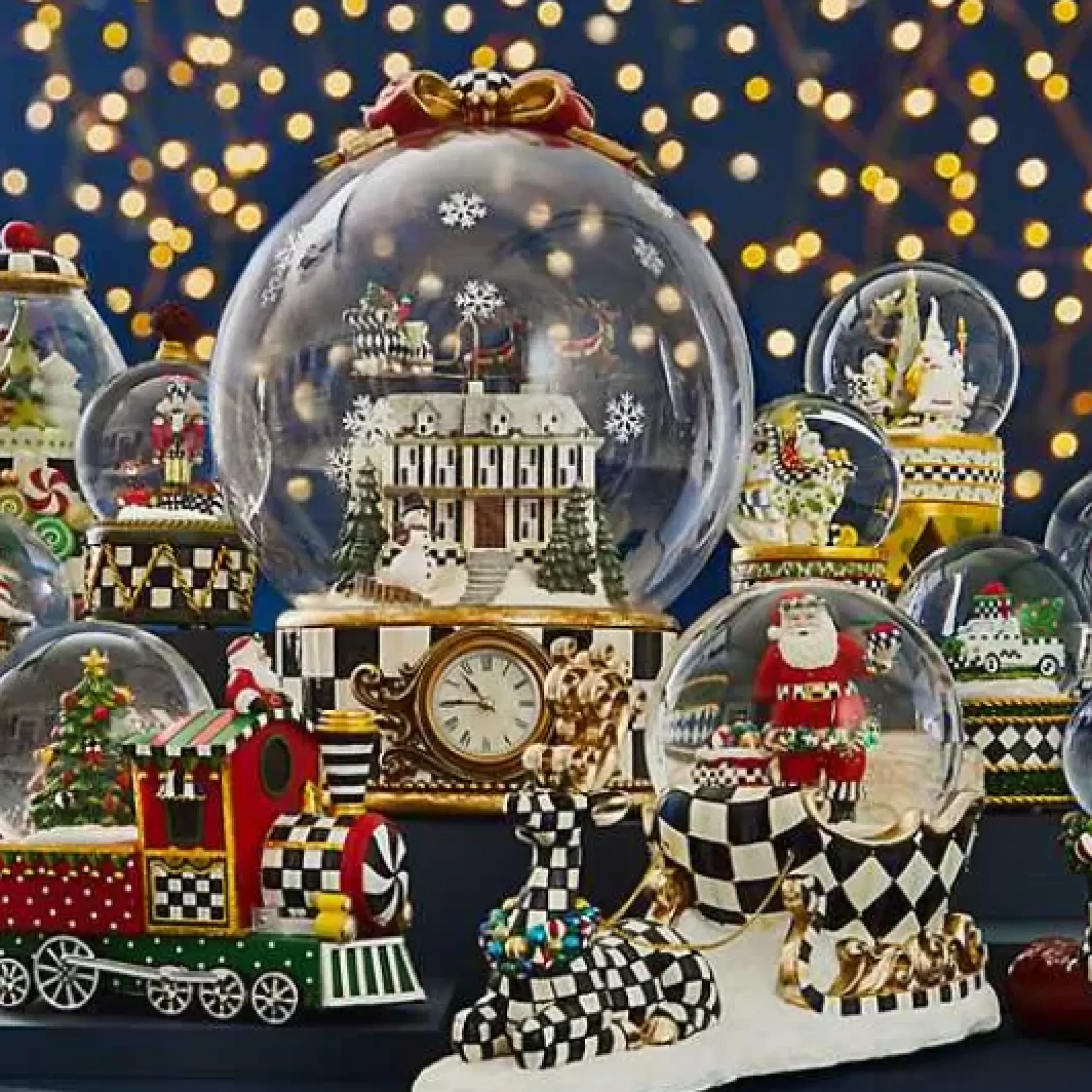 MacKenzie-Childs Patience Brewster Dash Away Sleigh Snow Globe< Holiday|Room Accents