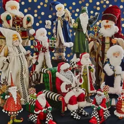 MacKenzie-Childs Patience Brewster Dash Away Red Mrs. Santa Figure< Holiday|Room Accents