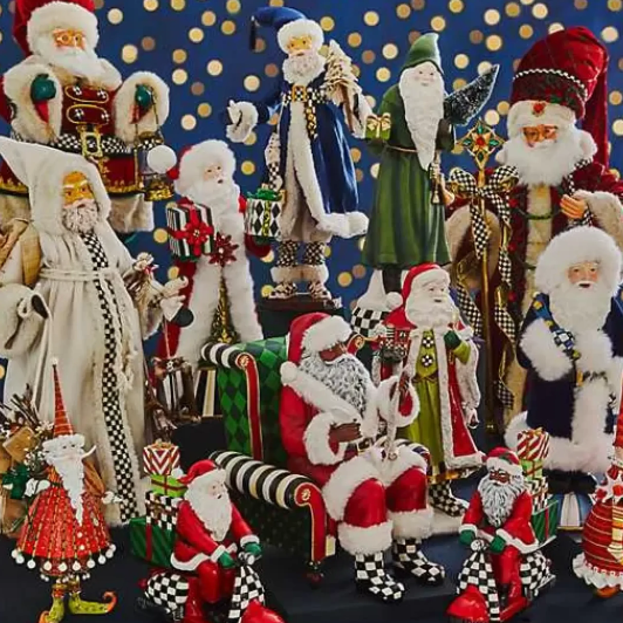 MacKenzie-Childs Patience Brewster Dash Away Red Mrs. Santa Figure< Holiday|Room Accents