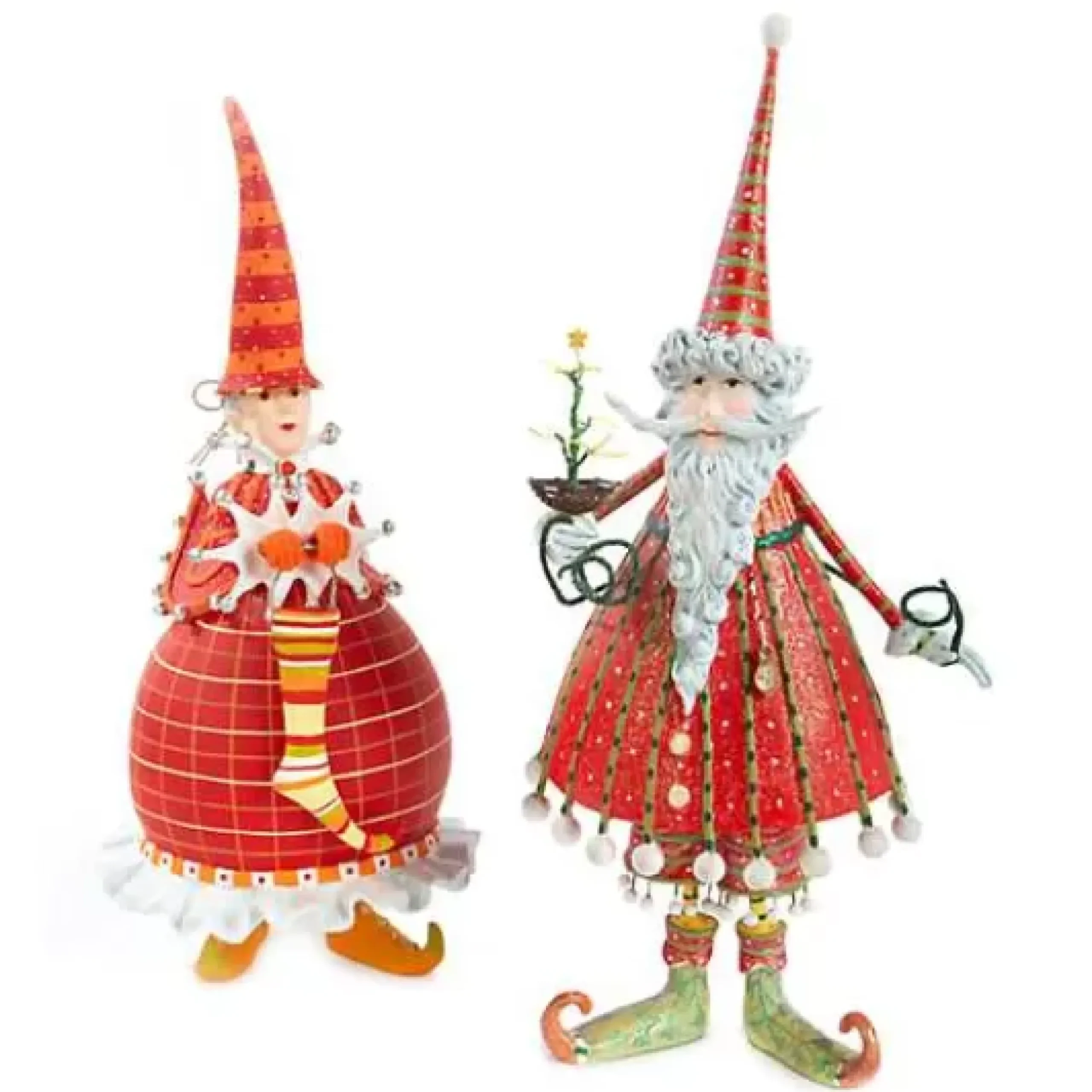 MacKenzie-Childs Patience Brewster Dash Away Red Mrs. Santa Figure< Holiday|Room Accents