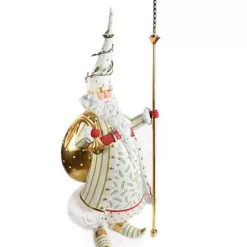 MacKenzie-Childs Patience Brewster Dash Away Candlelight Santa Display Figure< Holiday|Room Accents