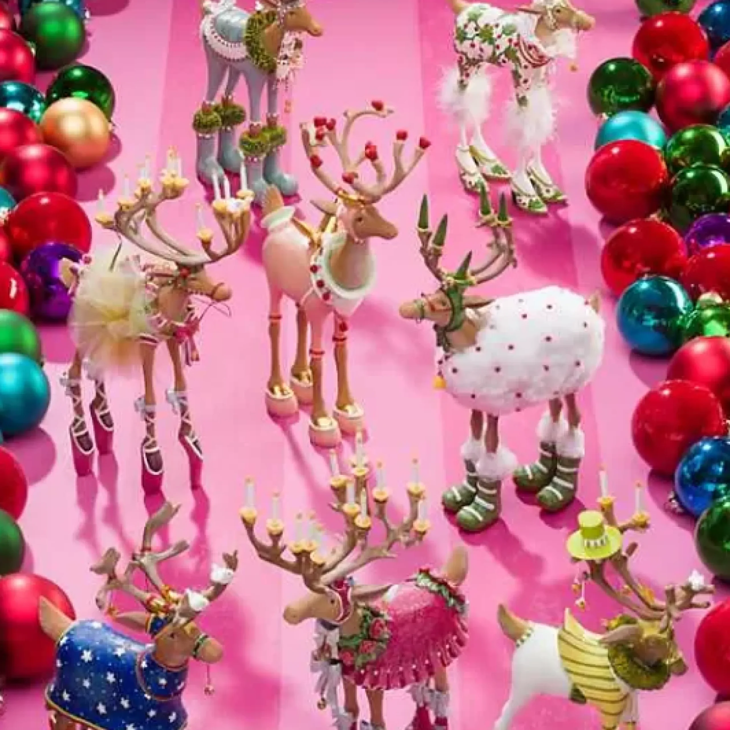 MacKenzie-Childs Patience Brewster Dash Away Dancer Reindeer Figure< Holiday|Room Accents