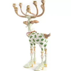 MacKenzie-Childs Patience Brewster Dash Away Vixen Reindeer Candelabra< Holiday|Candles & Fragrances