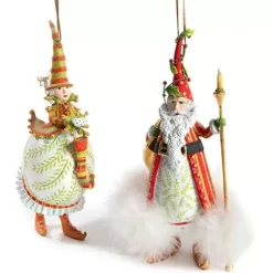 MacKenzie-Childs Patience Brewster Dash Away Mrs. Santa Ornament< Holiday
