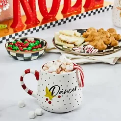 MacKenzie-Childs Patience Brewster Dash Away Reindeer Mugs, Set of 4< Holiday|Drinkware