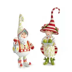 MacKenzie-Childs Patience Brewster Dash Away Mrs. Santa's Elf Ornament< Holiday