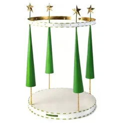 MacKenzie-Childs Patience Brewster Dash Away Reindeer Mini Ornament Display< Holiday