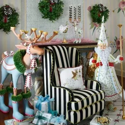 MacKenzie-Childs Patience Brewster Dash Away Dasher Deer Display Figure< Holiday|Room Accents