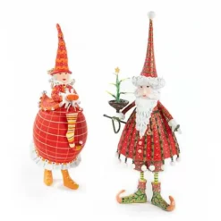 MacKenzie-Childs Patience Brewster Dash Away Red Mrs. Santa Ornament< Holiday