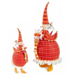 MacKenzie-Childs Patience Brewster Dash Away Red Mrs. Santa Ornament< Holiday