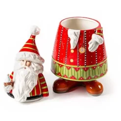 MacKenzie-Childs Patience Brewster Dash Away Santa Cookie Jar< Holiday|Kitchen Storage & Organization